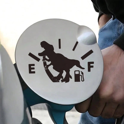 1pc Dinosaur Decal Sticker, Decorative Gas Tank Cap Sticker, Interesting And Creative Self-Peeling Decoration For Car Fuel Stations