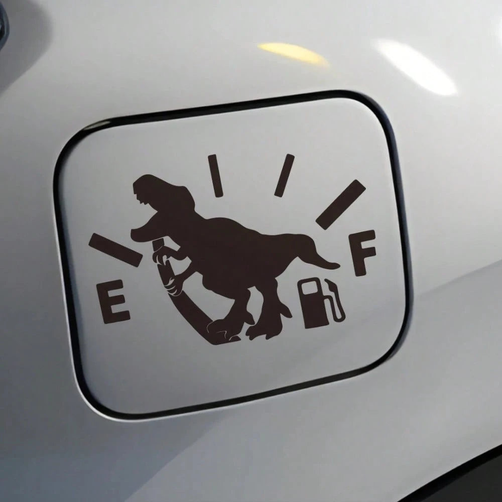 1pc Dinosaur Decal Sticker, Decorative Gas Tank Cap Sticker, Interesting And Creative Self-Peeling Decoration For Car Fuel Stations