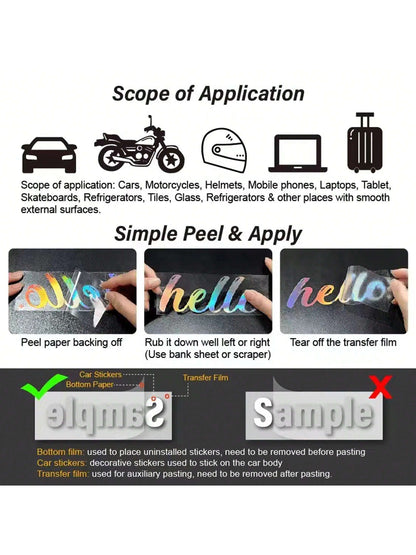 1pc "Doing Mom " Car Exterior Decoration Stickers, Car Warning Stickers