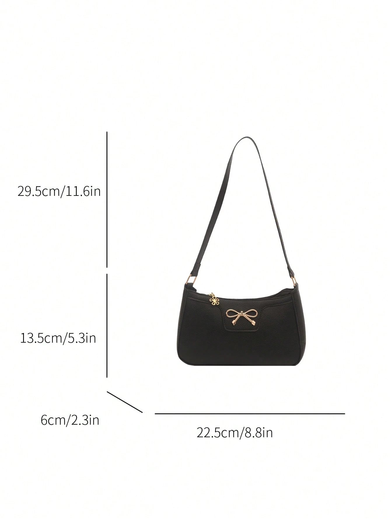 1pc Elegant Women's Crescent Shoulder Bag- Casual Chic Faux Leather Underarm Bag, Polyester Lining, Solid Color Zipper Handbag, Suitable For Various Occasions, Dating, Travel, Gift For Girlfriend, Va
