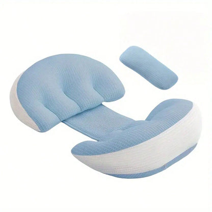 1pc Ergonomic Pregnancy Side Sleeper Pillow- Provides Full Body Support For Back, Abdomen, Hips And Waist- Adjustable Maternity Pillow, Comfortable Fit