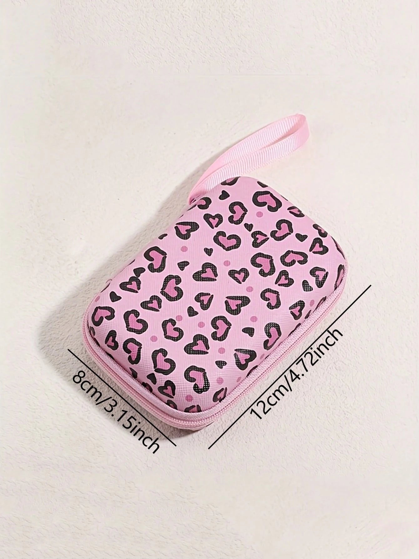 1pc EVA Fashion Cute Floral Print Handheld Digital Accessories Storage Bag Suitable For Cables Earphones Chargers And Other Digital Accessories Portable Protective Case Leopard Print Cheetah Print Cha