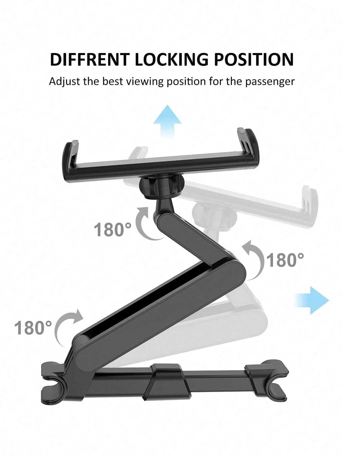 1PC Extendable Telescopic Arm, Flexible Length Adjustment, Fits Most Car Headrest Poles, Comforts Children During Long Trips