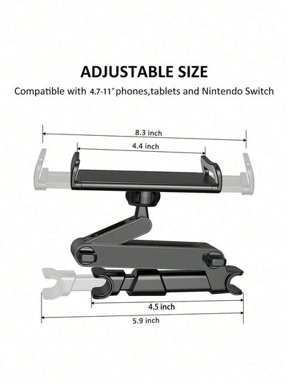 1PC Extendable Telescopic Arm, Flexible Length Adjustment, Fits Most Car Headrest Poles, Comforts Children During Long Trips