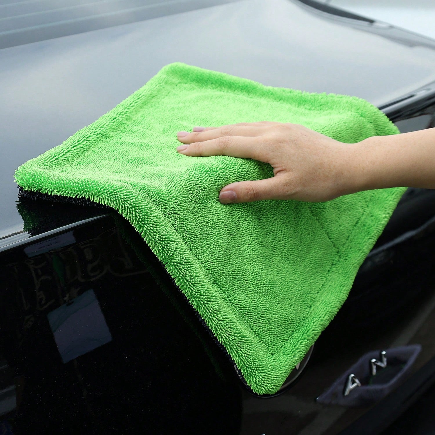 1pc Extra Thick Microfiber Car Wash Towel, Available In Small/Medium/Large Sizes: 30*30cm/40*40cm/40*60cm/50*80cm/60*90cm/60*120cm, 1200 GSM, Double-Sided Design, Super Absorbent & Quick Drying, Scrat