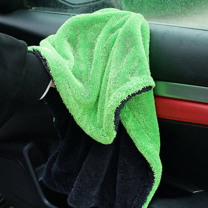 1pc Extra Thick Microfiber Car Wash Towel, Available In Small/Medium/Large Sizes: 30*30cm/40*40cm/40*60cm/50*80cm/60*90cm/60*120cm, 1200 GSM, Double-Sided Design, Super Absorbent & Quick Drying, Scrat