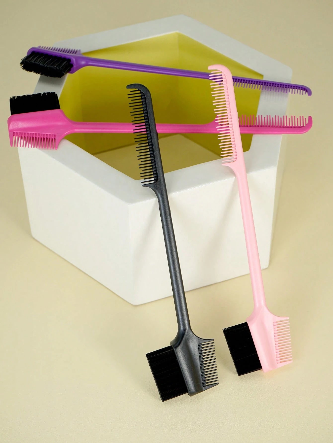 1pc Fashion Multi-Functional 3-In-1 Pointed Tail Comb, Back To School, Travel & Vacation Essential, Women's Hair Accessories, Beauty Hair Tools, Black Comb/Hair Brush, Hair Brush, Hair Brush, Edge Com