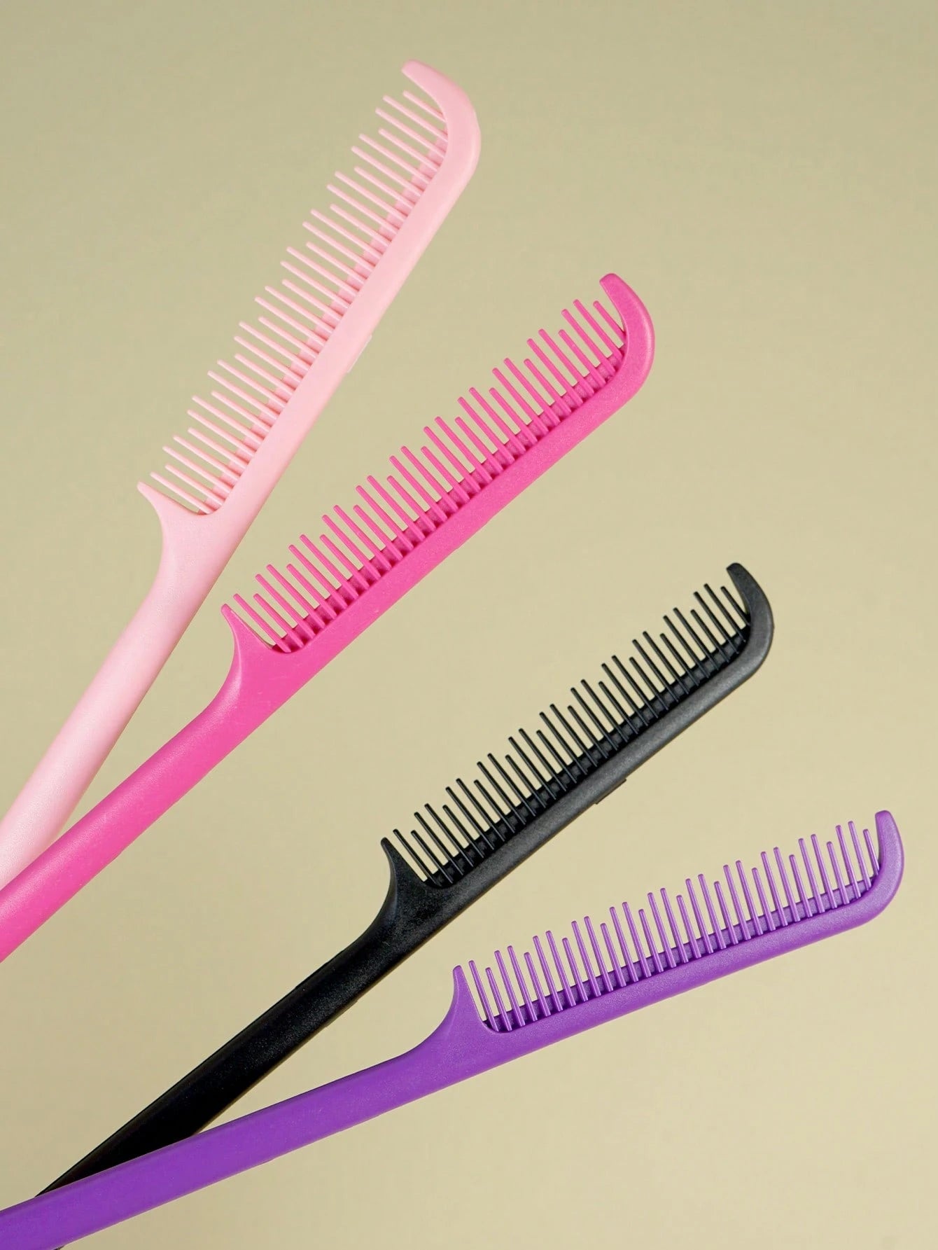 1pc Fashion Multi-Functional 3-In-1 Pointed Tail Comb, Back To School, Travel & Vacation Essential, Women's Hair Accessories, Beauty Hair Tools, Black Comb/Hair Brush, Hair Brush, Hair Brush, Edge Com