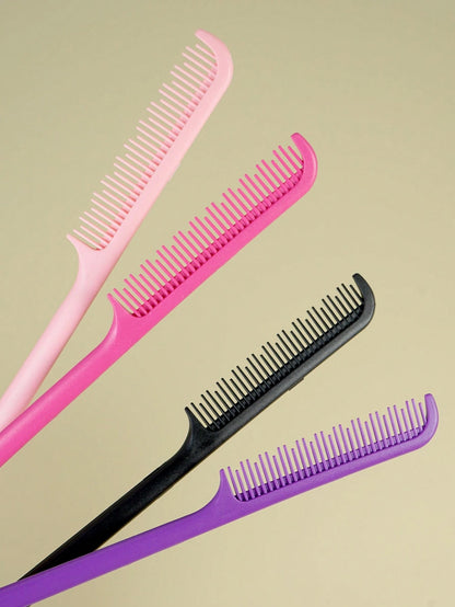 1pc Fashion Multi-Functional 3-In-1 Pointed Tail Comb, Back To School, Travel & Vacation Essential, Women's Hair Accessories, Beauty Hair Tools, Black Comb/Hair Brush, Hair Brush, Hair Brush, Edge Com