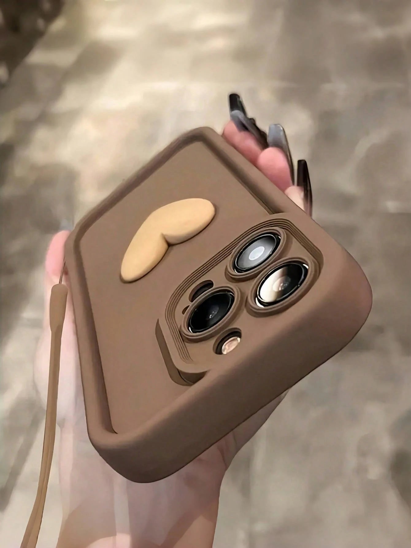 1pc Fashionable Black Heart Phone Case, Shockproof, Anti-Slip And Scratch-Resistant, Compatible With Apple 17 Pro Max, All Series Apple 17/16/15/14/13/12/11, S20-S25 Series. Perfect Gift For Valentine