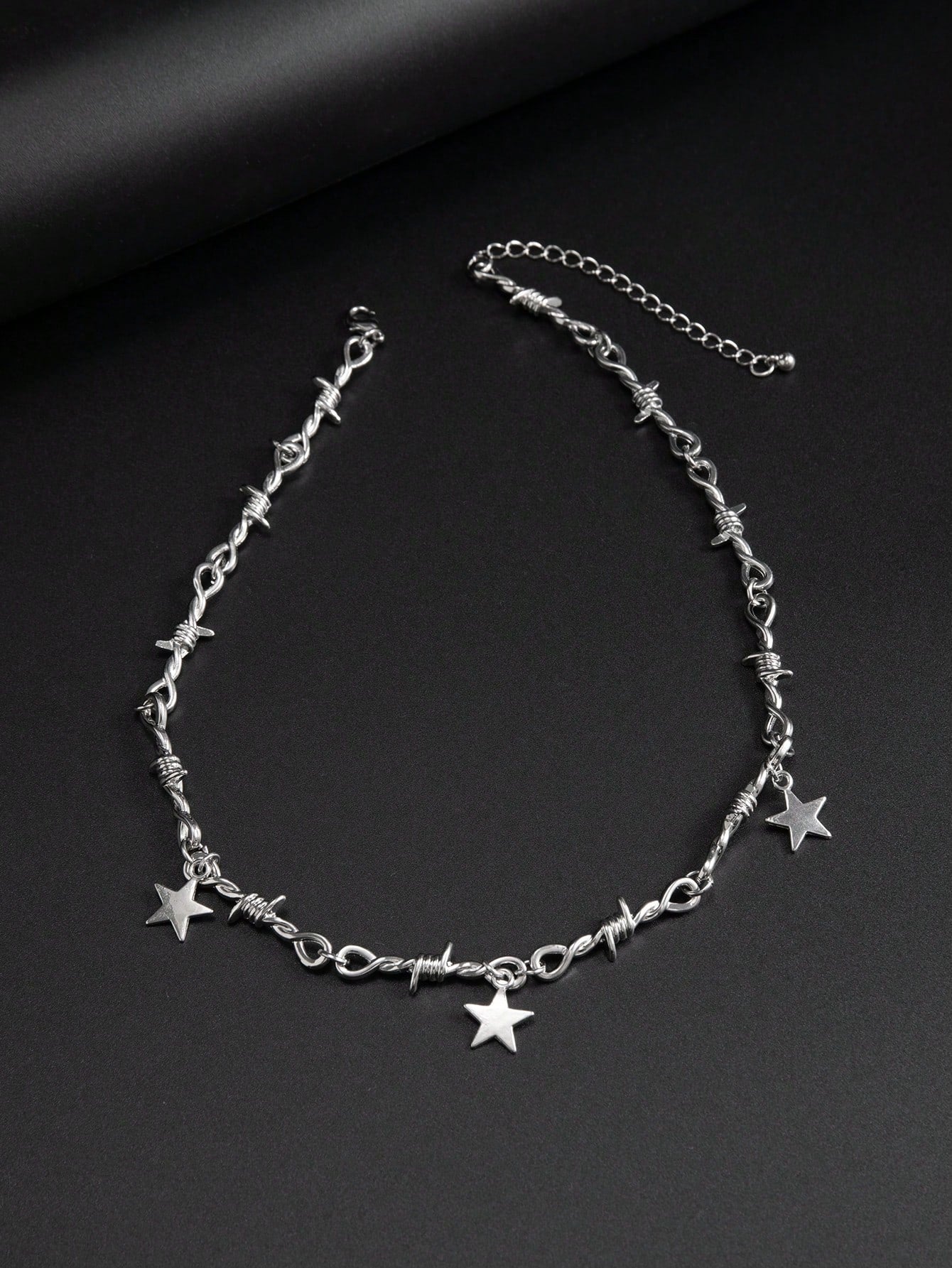 1pc Fashionable Punk Star Pendant Twist Chain Necklace For Men, Daily/Party Wear