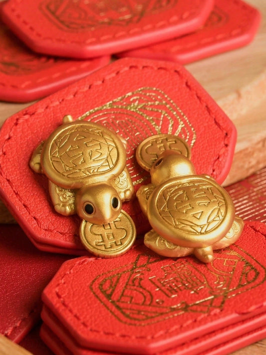 1pc Feng Shui Wealth Bringing Turtle Coin Decor, Lucky Turtle, Longevity, Prosperity And Auspicious Ornament
