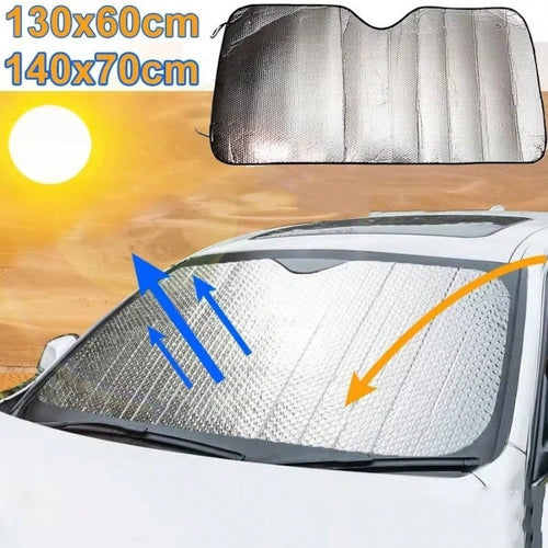 1pc Foldable Car Windshield Sun Shade, Automotive Windshield Snow Cover, Waterproof Sun Protection
