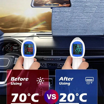 1pc Foldable Car Windshield Sun Shade, Automotive Windshield Snow Cover, Waterproof Sun Protection