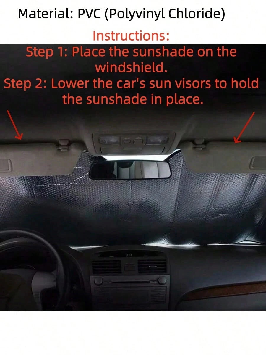 1pc Foldable Car Windshield Sun Shade, Automotive Windshield Snow Cover, Waterproof Sun Protection
