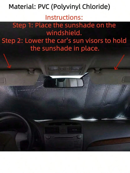 1pc Foldable Car Windshield Sun Shade, Automotive Windshield Snow Cover, Waterproof Sun Protection