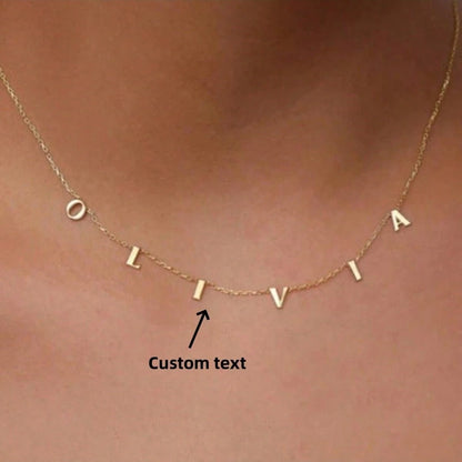 1pc Gold Silver Women's Personalized Letter Necklace Simple Choker Chain Custom Name Pendant Girl Gift Mom Stainless Steel Gold Plated English Letter Retro Fashion Hip Hop Sweet Cool (English Letter C