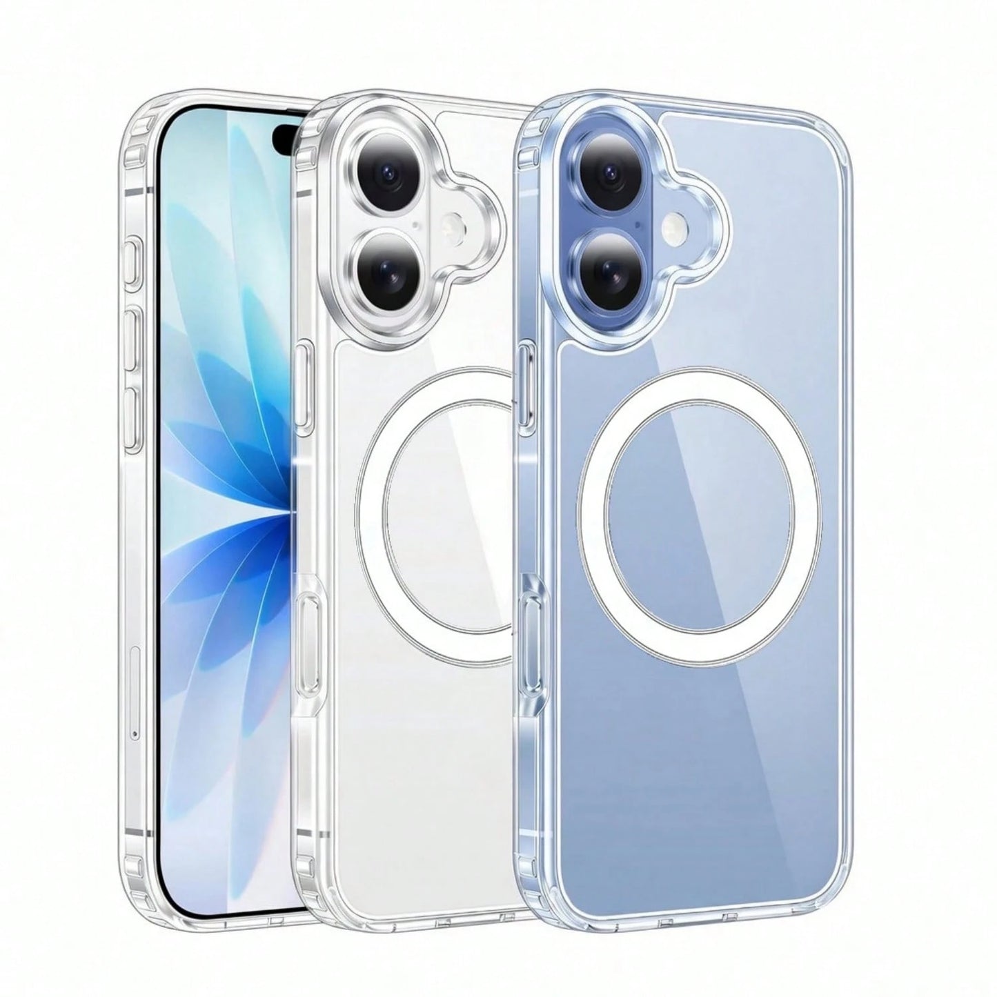 1pc Hadaasi Transparent Acrylic Minimalist Magnetic Phone Case, New Model Compatible With IPhone 17 Pro Max, 17 Pro, Air, 16 Pro Max, 15 Plus, 14, 13, 12/13 Mini, 11, 17E, 16E