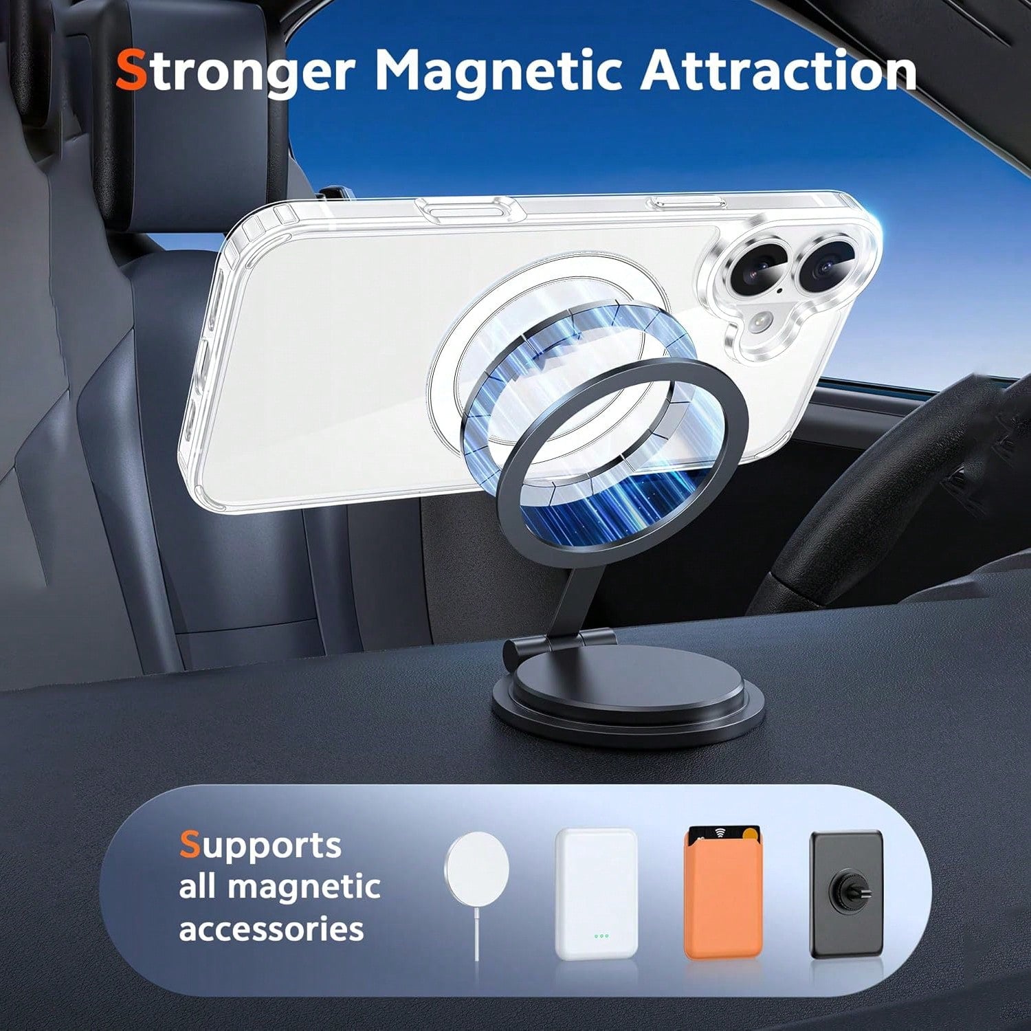 1pc Hadaasi Transparent Acrylic Minimalist Magnetic Phone Case, New Model Compatible With IPhone 17 Pro Max, 17 Pro, Air, 16 Pro Max, 15 Plus, 14, 13, 12/13 Mini, 11, 17E, 16E
