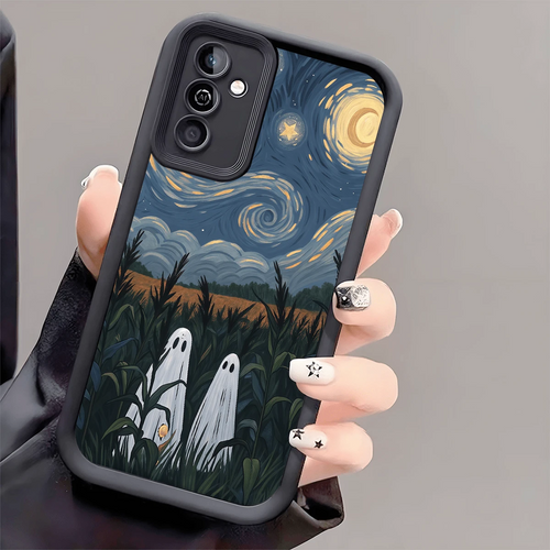 1pc Halloween Starry Ghost TPU Shockproof Phone Case, Thick Anti-Slip Protective Cover Compatible With Huawei Honor Galaxy S26,S26plus,S26ultra [International Version, Not Local Version]