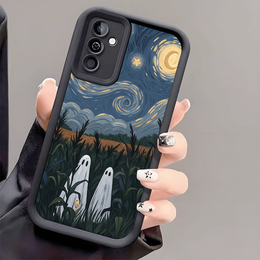1pc Halloween Starry Ghost TPU Shockproof Phone Case, Thick Anti-Slip Protective Cover Compatible With Huawei Honor Galaxy S26,S26plus,S26ultra [International Version, Not Local Version]