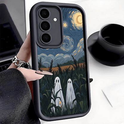 1pc Halloween Starry Ghost TPU Shockproof Phone Case, Thick Anti-Slip Protective Cover Compatible With Huawei Honor Galaxy S26,S26plus,S26ultra [International Version, Not Local Version]