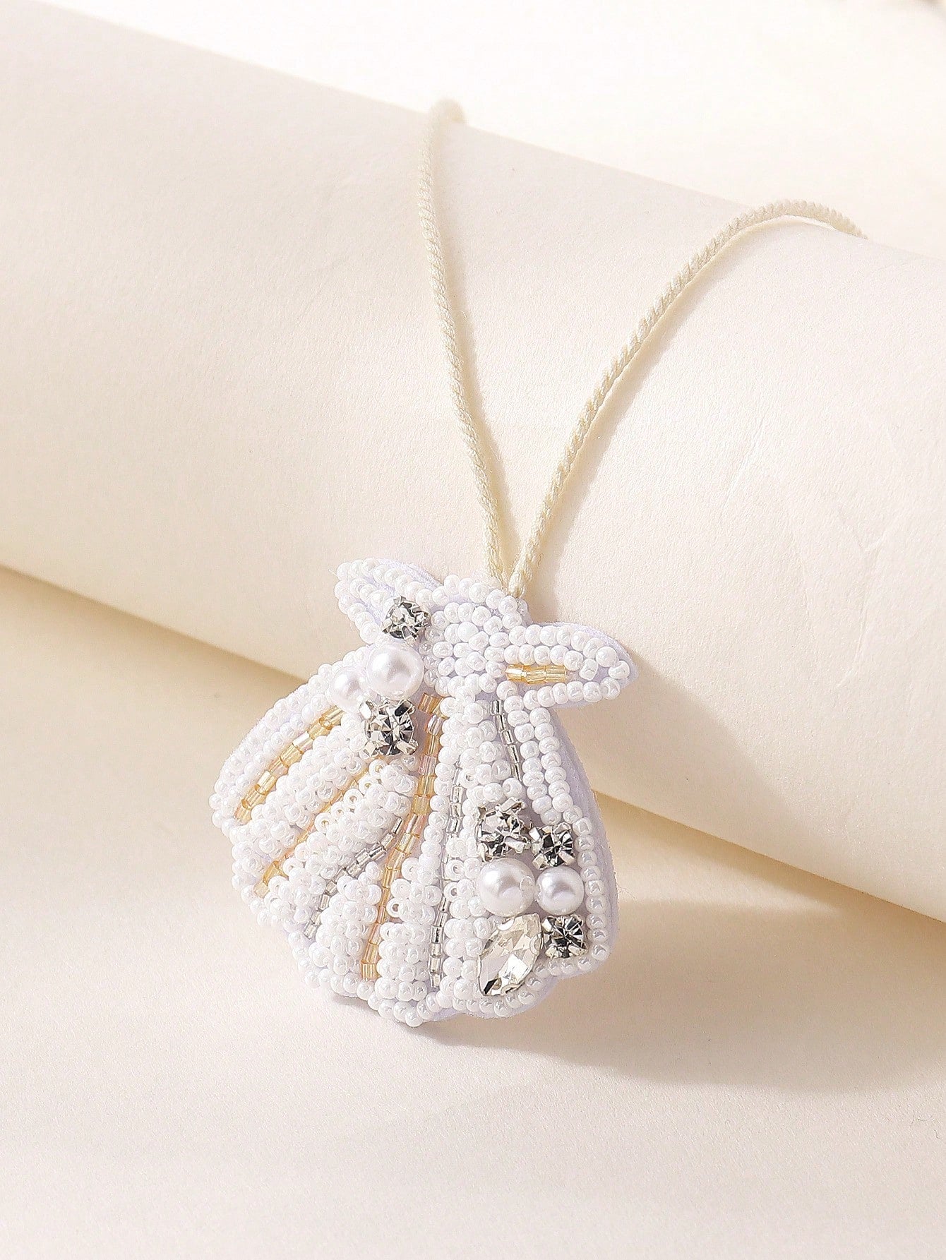 1pc Handmade Beaded Seashell Tassel Bag Charm, Bohemian Style, Suitable For Women's Casual, Beach, Holiday Wear, Mother's Day Gift. Handmade Shape May Vary Slightly. Accessories Charms For Bag Teacher