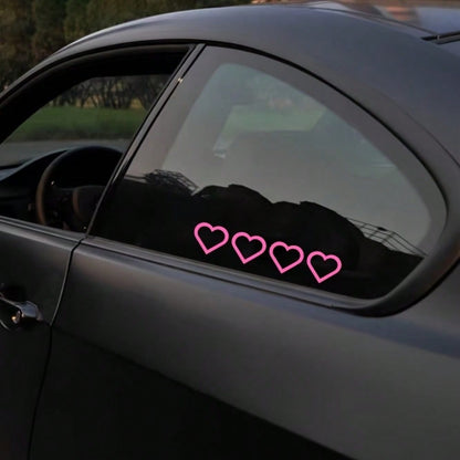 1pc Heart-Shaped Sticker, Cartoon Theme With Glossy Finish, Self-Adhesive Glitter Love Pattern, Suitable For Car, Plastic Surface, Single Glass Decor, Electric Bicycle, Motorcycle