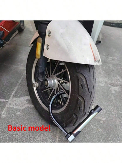 1pc Heavy Duty U-Lock, Size 18.8cm X 11.99cm- Elegant Steel Anti-Theft Security Lock Suitable For Electric Vehicles And Bicycles, Metal Material, No Power Required, Polished Surface, Storage Solution