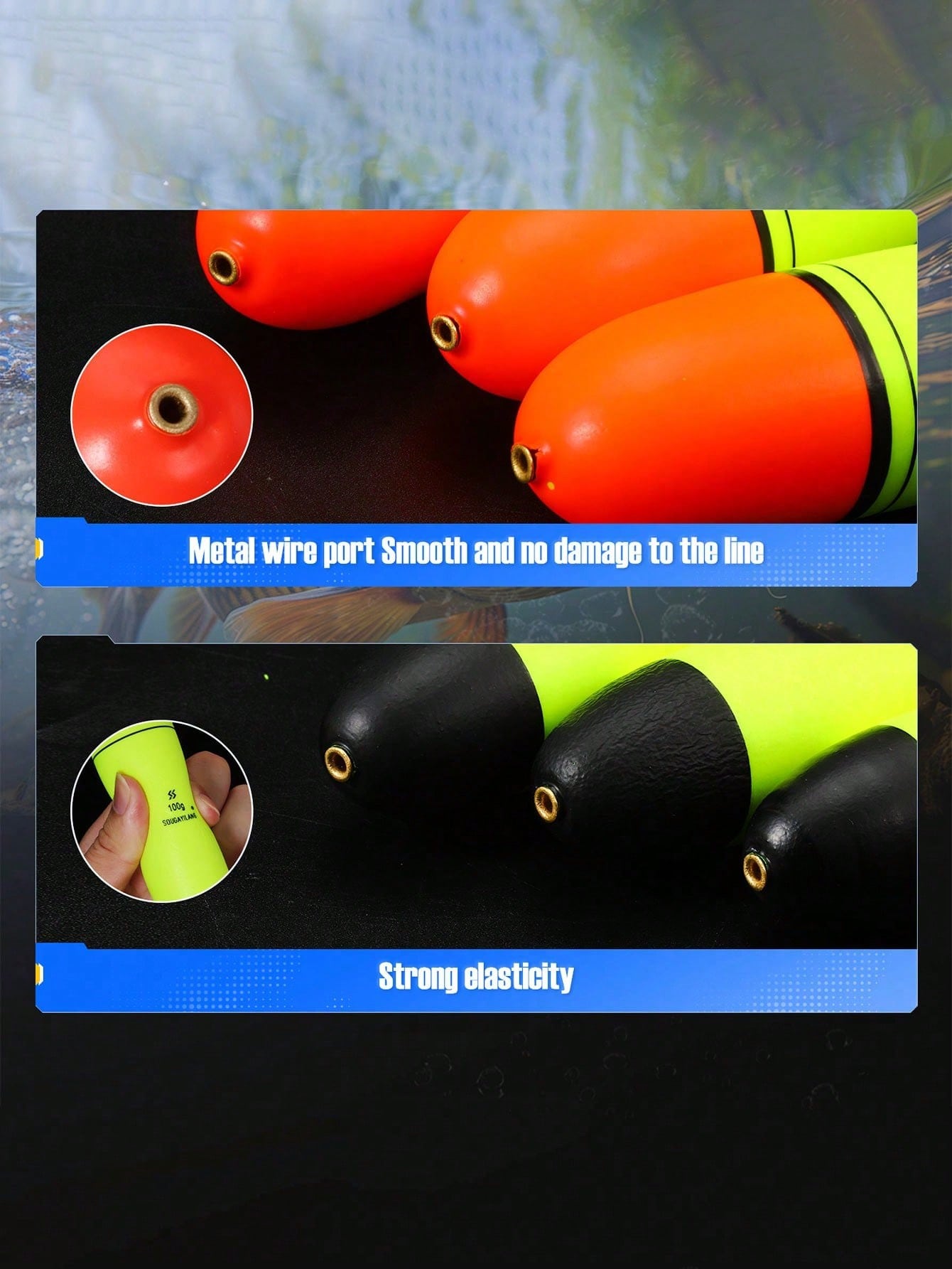 1pc High Buoyancy Drift Marker, Suitable For 10g To 100g Lead Sinkers- Solid EVA Core, Low Drag, Long Distance Casting- Copper Wire Protection, Professional EVA Foam Fishing Float, Multiple Sizes/We