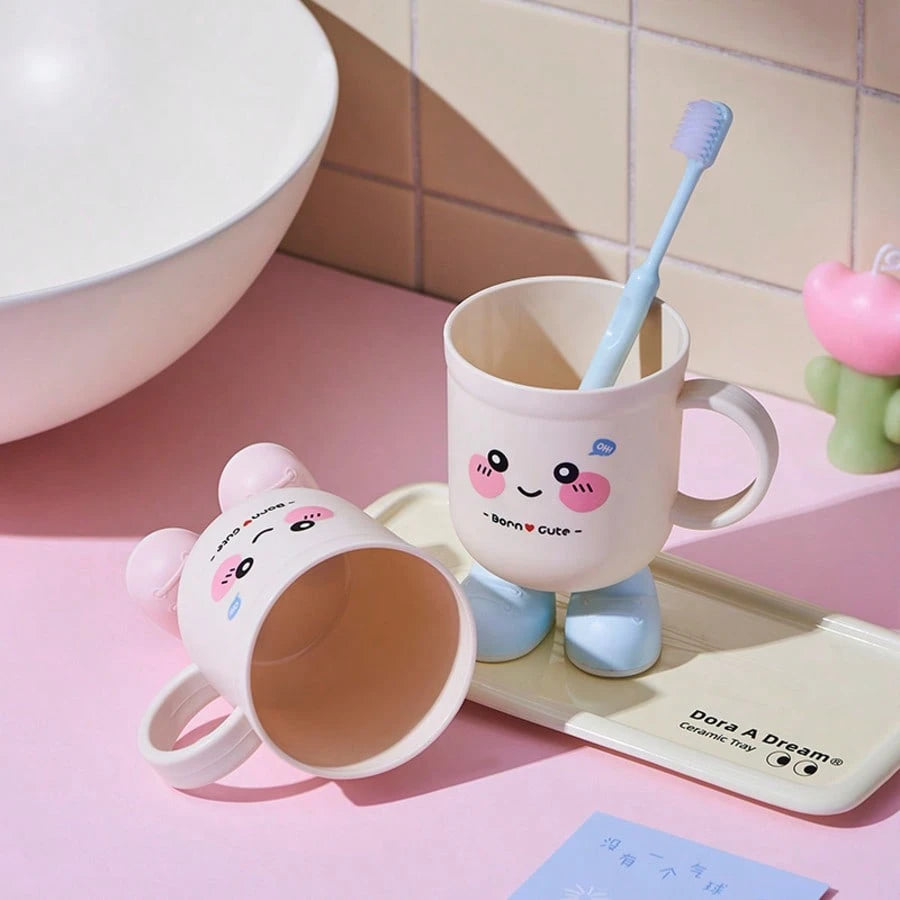 1pc Household Toothbrush Cup, Student Dormitory Gargle Cup, Couples Toothbrush Holder