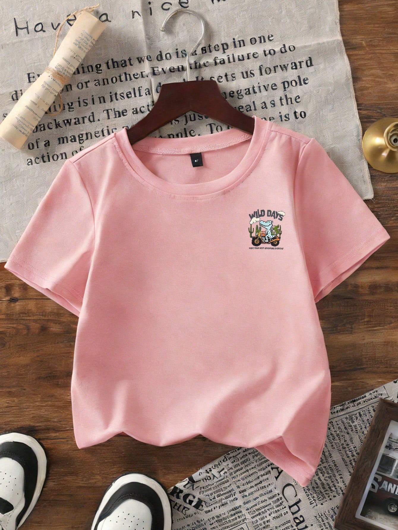 1pc Infant/Toddler Boys' Casual Graphic Print Round Neck Short Sleeve T-Shirt, Summer Childrenswear- A Captivating T-Shirt That Brings Joy And Happiness To Every Child!