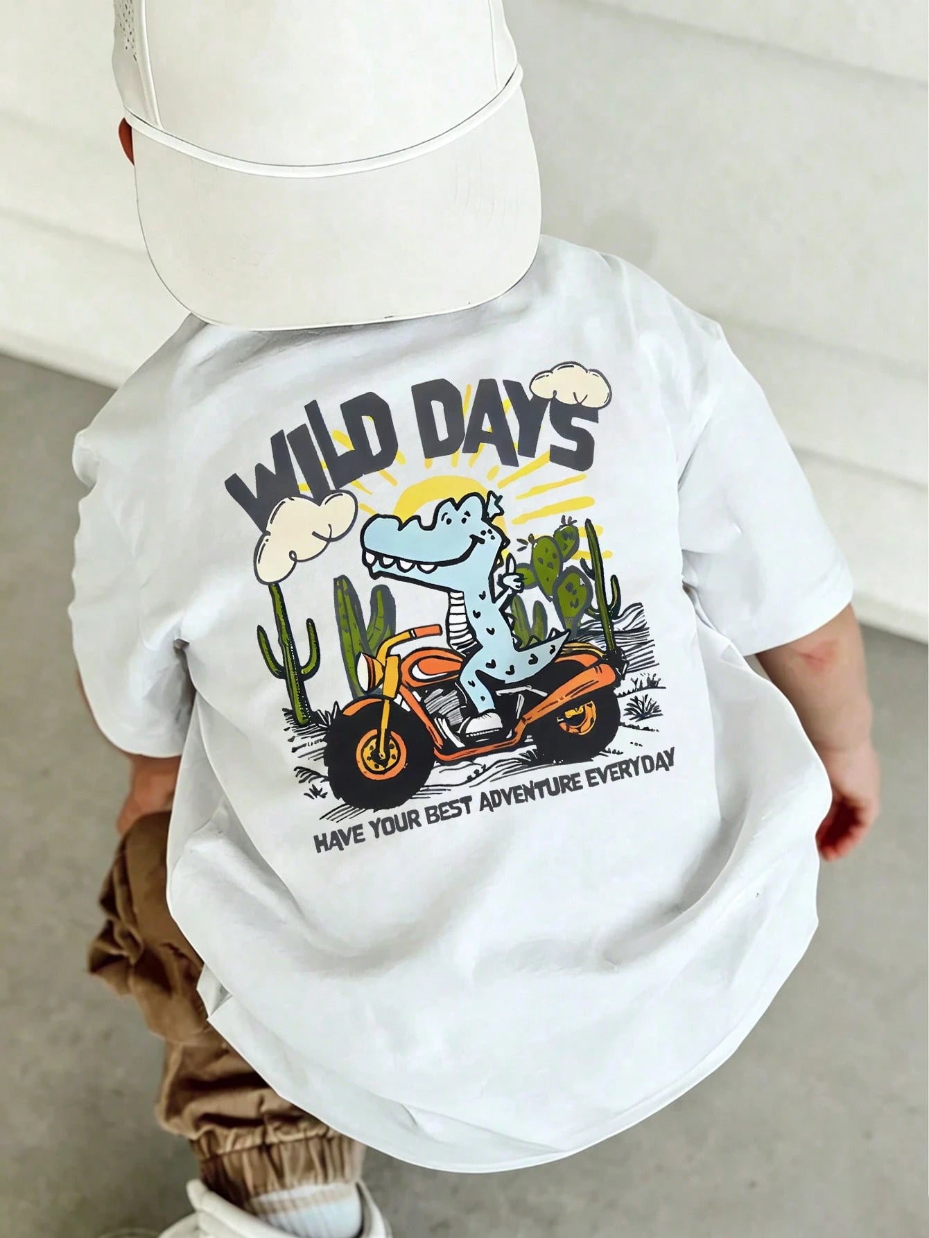 1pc Infant/Toddler Boys' Casual Graphic Print Round Neck Short Sleeve T-Shirt, Summer Childrenswear- A Captivating T-Shirt That Brings Joy And Happiness To Every Child!