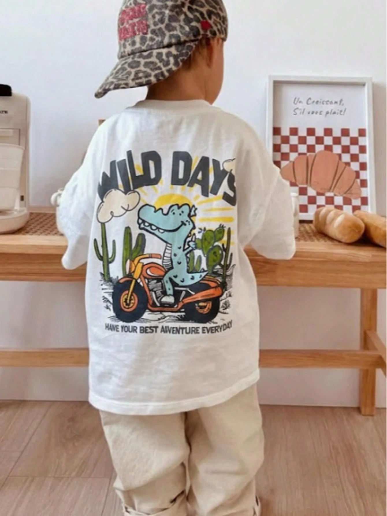 1pc Infant/Toddler Boys' Casual Graphic Print Round Neck Short Sleeve T-Shirt, Summer Childrenswear- A Captivating T-Shirt That Brings Joy And Happiness To Every Child!