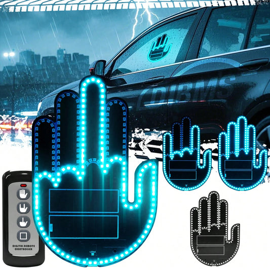 1PC-LED Gesture Light, Fun Car Decorative Light USB Interface, Adhesive Backing For Easy Installation Three Gesture Light Modes, Remote Control Operation-Car Accessories\Car\Car Accessories For Woman\