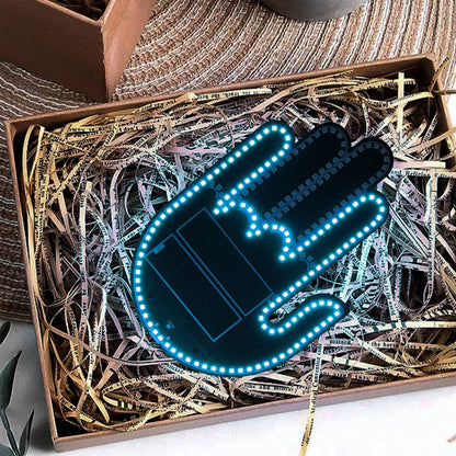1PC-LED Gesture Light, Fun Car Decorative Light USB Interface, Adhesive Backing For Easy Installation Three Gesture Light Modes, Remote Control Operation-Car Accessories\Car\Car Accessories For Woman\