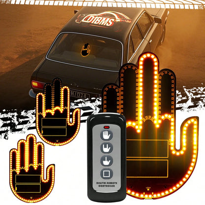 1PC-LED Gesture Light, Fun Car Decorative Light USB Interface, Adhesive Backing For Easy Installation Three Gesture Light Modes, Remote Control Operation-Car Accessories\Car\Car Accessories For Woman\