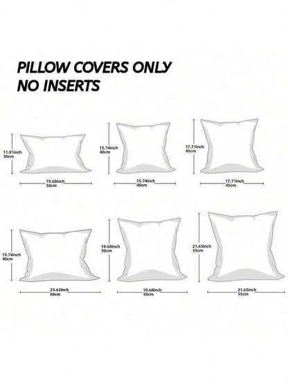 1pc Linen Solid Color Decorative Throw Pillow Cover, Suitable For Living Room Sofa, Bedroom, Office