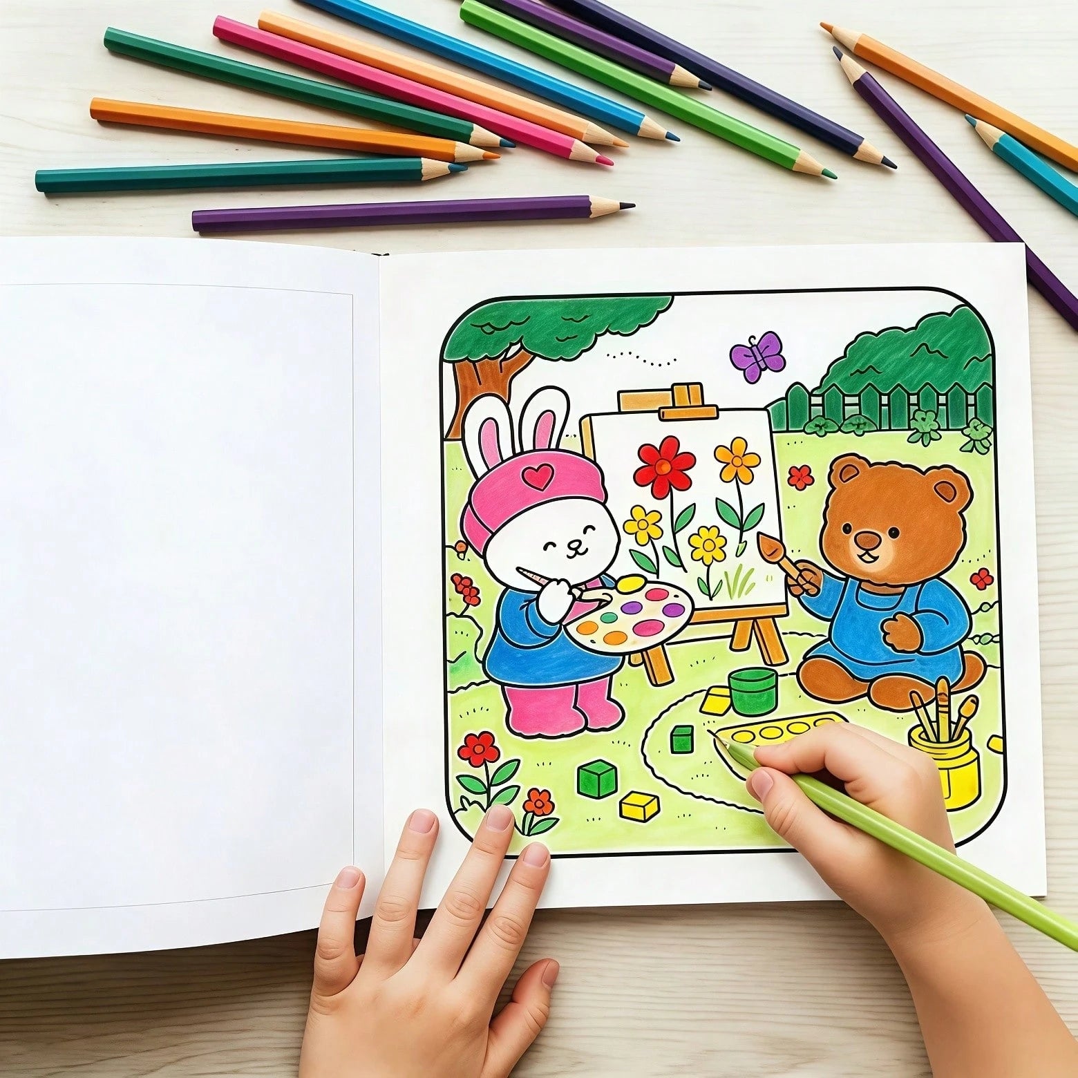 1pc "Little Mission: Bold And Simple Coloring Book", 24 Cute And Warm Coloring Pages, Children's Adorable Picture Book, Parent-Child Interactive Picture Book, Relaxing Creative Activity, First Choice