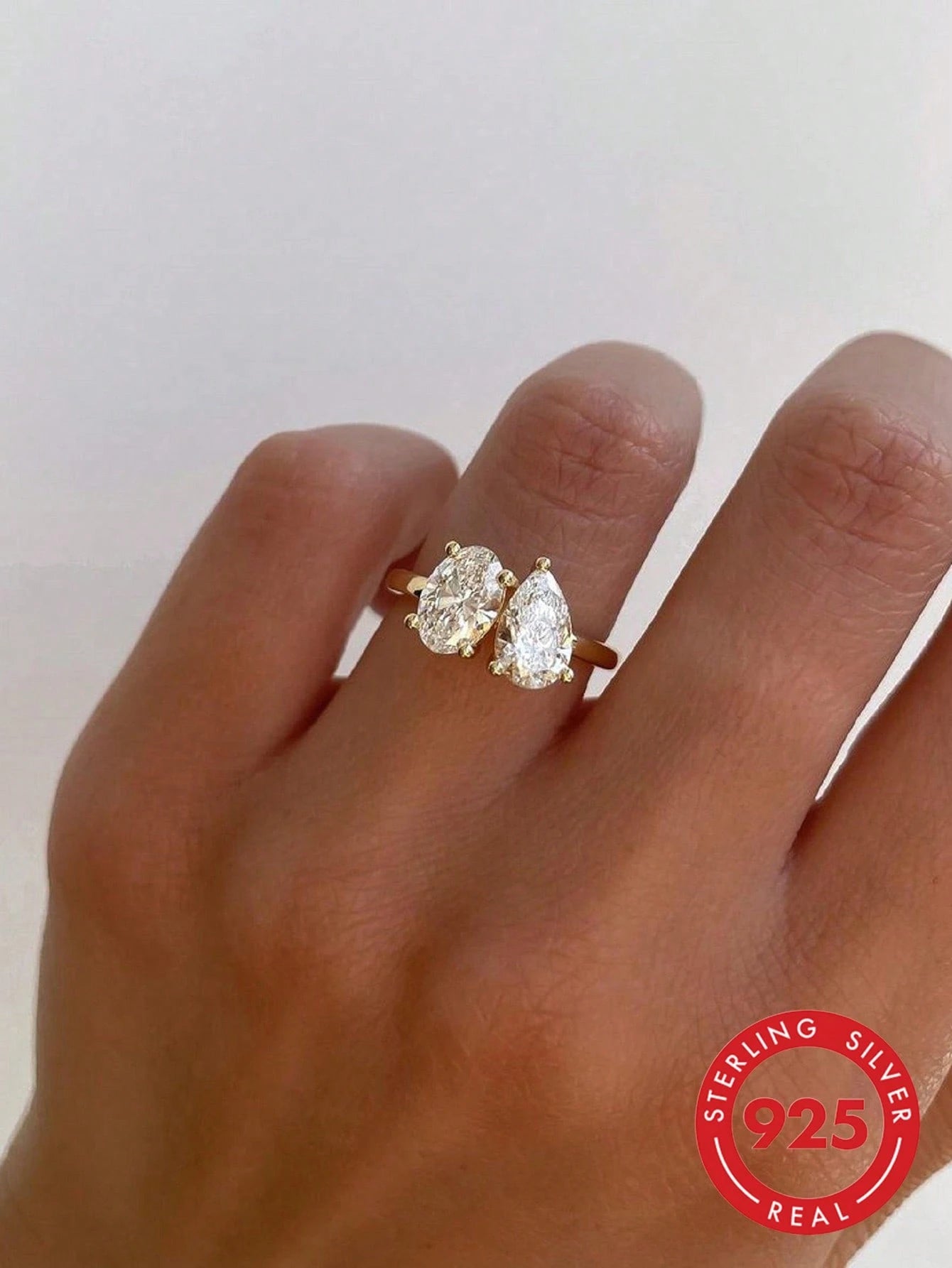 1pc Luxury Ring, Exquisite Women's Wedding Jewelry, S925 Sterling Silver Inlaid Glamorous Cubic Zirconia, Elegant Jewelry, Wedding Ring, Bridal Accessories, Engagement Ring, Promise Ring, Wedding Anni