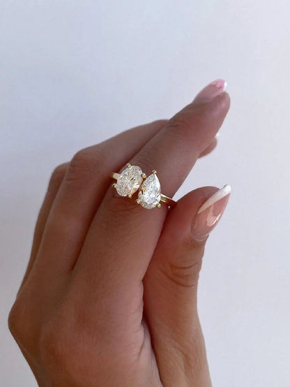 1pc Luxury Ring, Exquisite Women's Wedding Jewelry, S925 Sterling Silver Inlaid Glamorous Cubic Zirconia, Elegant Jewelry, Wedding Ring, Bridal Accessories, Engagement Ring, Promise Ring, Wedding Anni