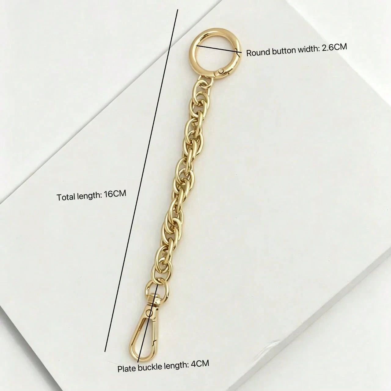 1pc Metal Bag Strap Extension Chain, Versatile Crossbody Bag Modification Decorative Chain, Detachable Spring Buckle Bag Charm Chain, Replacement Accessory Suitable For Handbags, Wallets, Shoulder Bag
