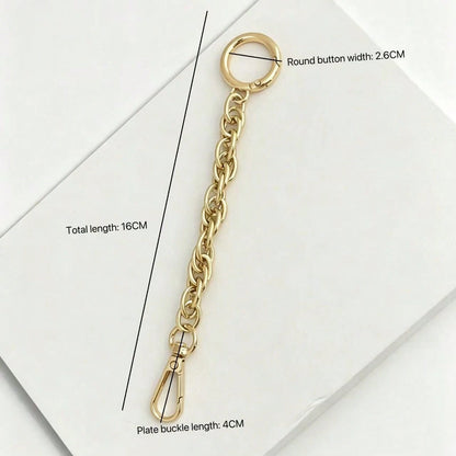 1pc Metal Bag Strap Extension Chain, Versatile Crossbody Bag Modification Decorative Chain, Detachable Spring Buckle Bag Charm Chain, Replacement Accessory Suitable For Handbags, Wallets, Shoulder Bag