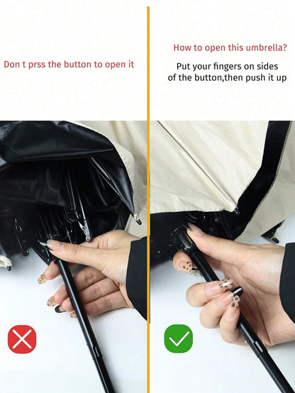 1pc Mini Folding Umbrella, Pocket-Sized Waterproof Portable Travel Umbrella, Mini Travel Umbrella, Women's Travel Essential, Mini Travel Accessory Set