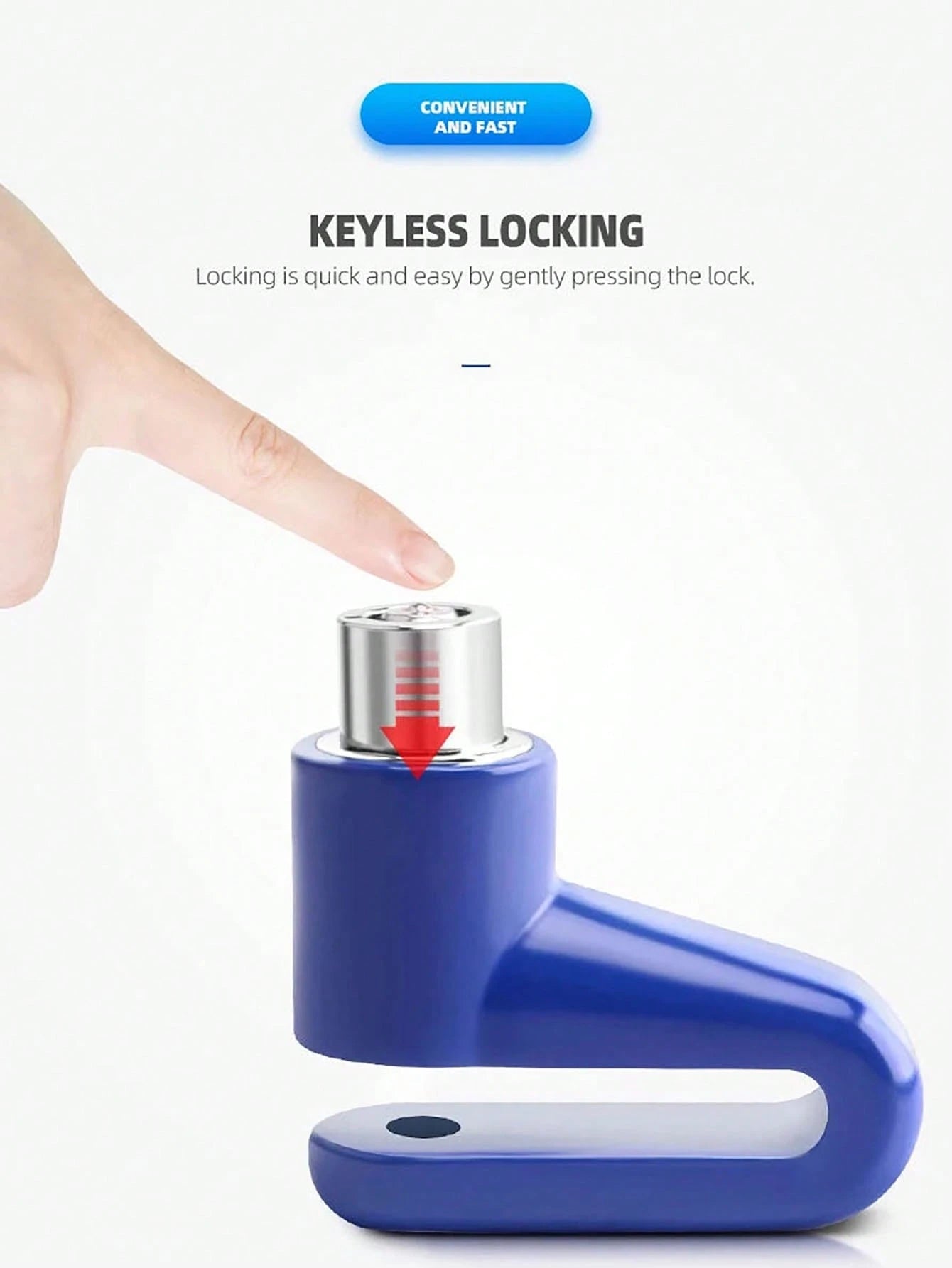 1pc Mini Mountain Bicycle Anti-theft Lock With Mounting Bracket For Motorcycle Disc Brake