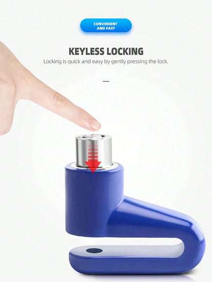 1pc Mini Mountain Bicycle Anti-theft Lock With Mounting Bracket For Motorcycle Disc Brake