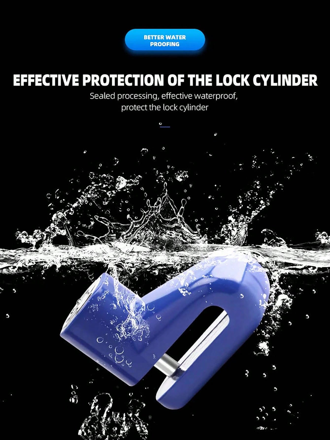 1pc Mini Mountain Bicycle Anti-theft Lock With Mounting Bracket For Motorcycle Disc Brake
