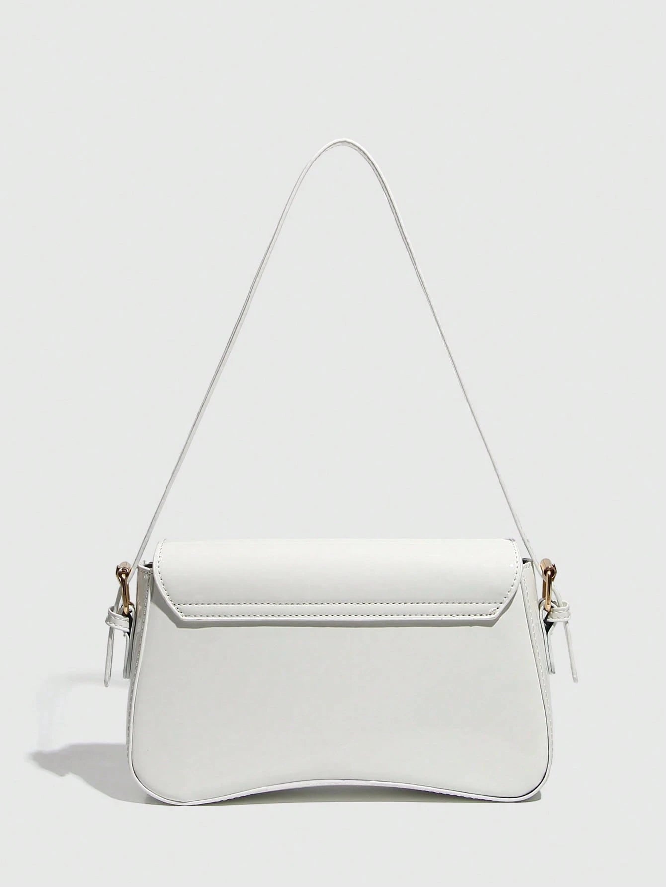 1pc Minimalist Women's White Square Bag, Patent Leather Shoulder Bag, Suitable For Commuting, Shoulder/Hand Carry, Fashion Cherry Decoration, Suitable For Dating, Outing, Party, Valentine's Day. Fashi