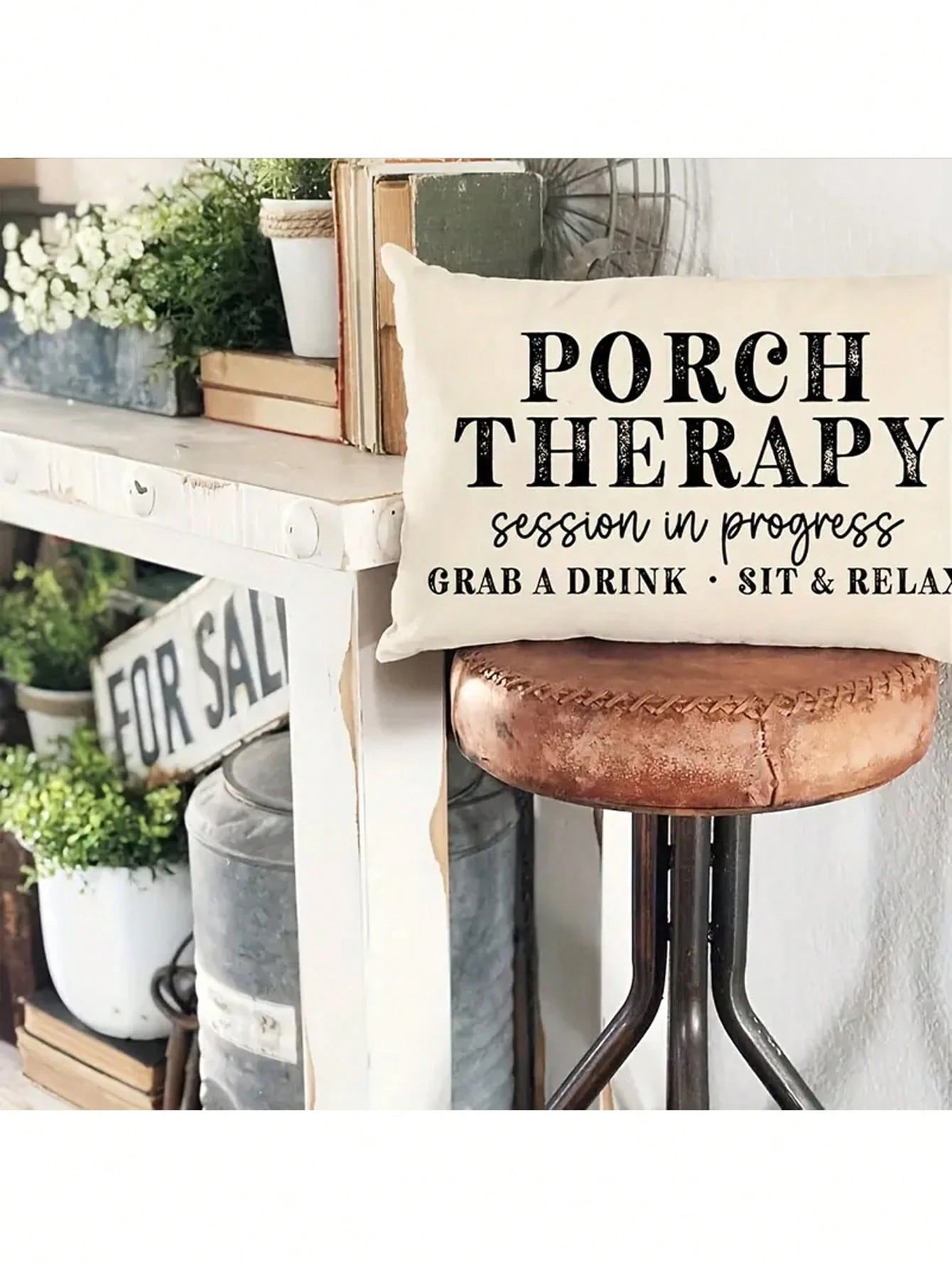 1pc Modern Linen Throw Pillow Cover, Machine Washable With Zipper Closure, Woven Decorative Cushion Cover Suitable For Various Room Types, Outdoor Farmhouse Style Porch Healing Design, Applicable For