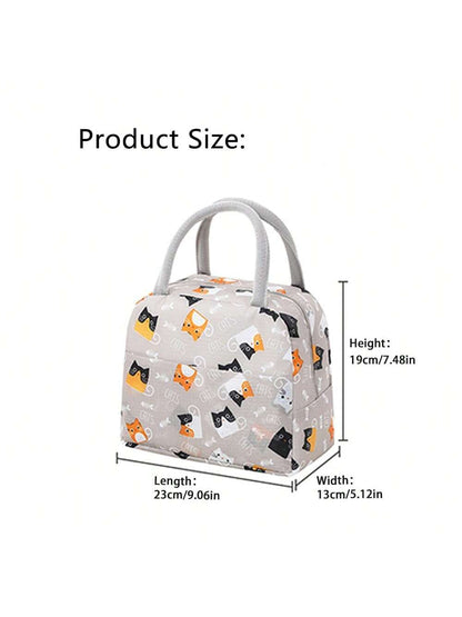 1pc Mom & Baby Insulated Bottle Bag, Lunch Tote Cooler Bag With Handles
